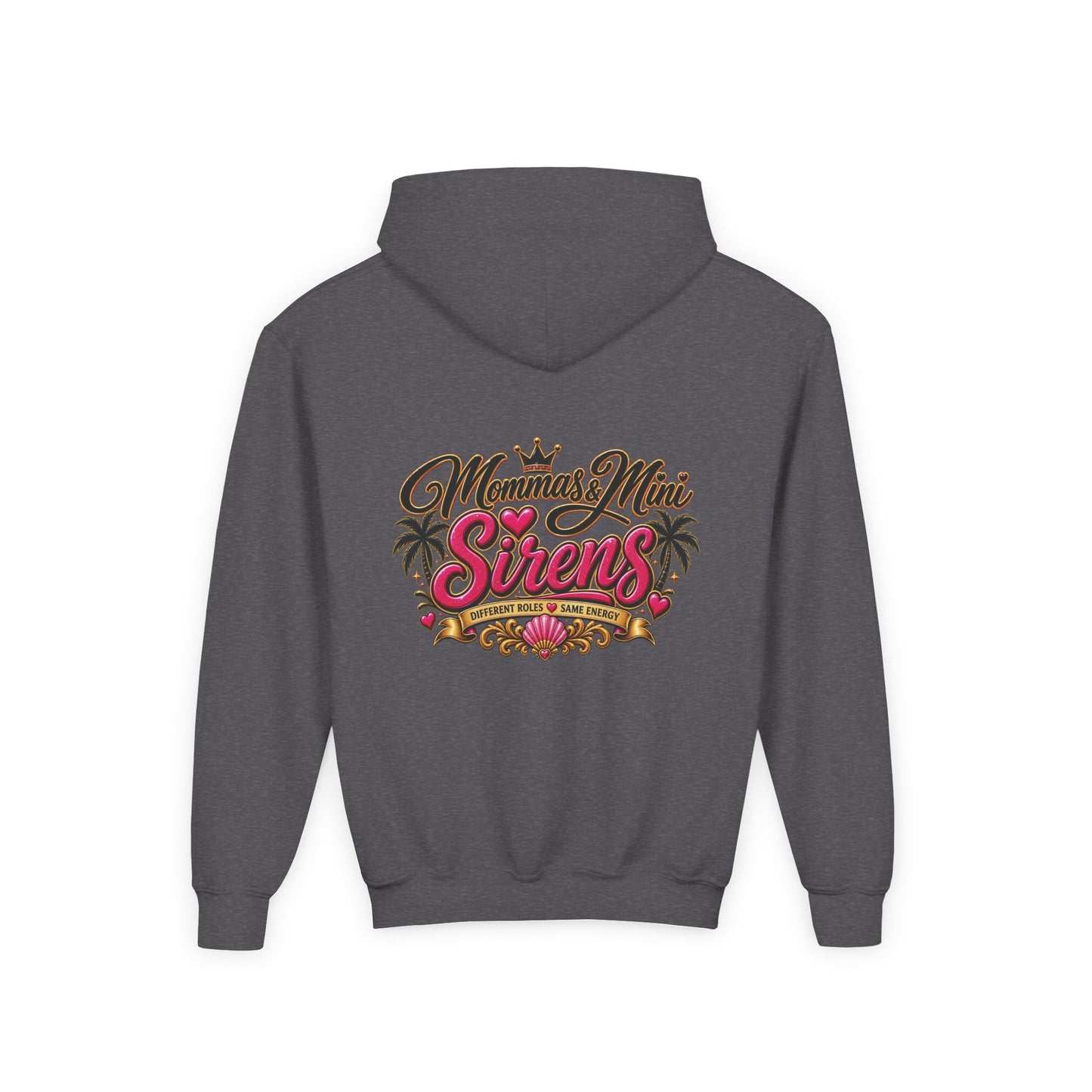 Youth Hoodie — "Mini Siren Energy" Graphic Pullover (Momma’s Mini Sirens)