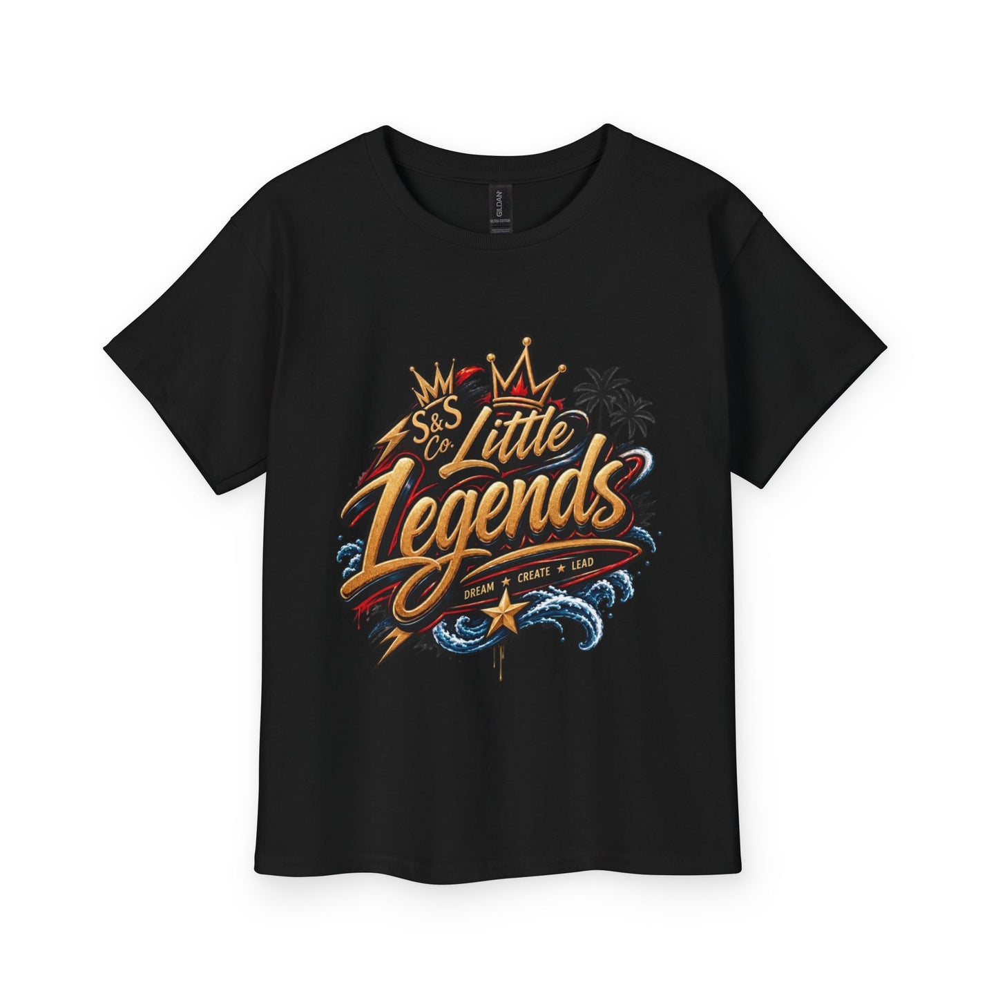 Little Legends Youth Tee — Retro Surf Crown Graphic Kids T-Shirt