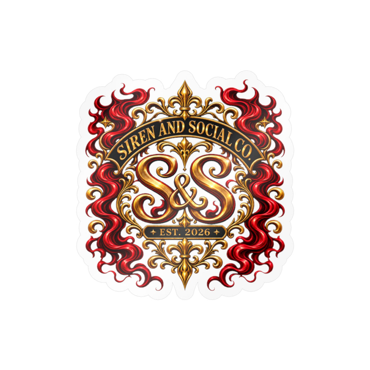 Siren and Social Co Logo Kiss-Cut Vinyl Decals