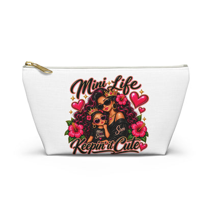 "Mini Life Keepin' it Cute" Cosmetic Bag (Mother & Daughter)