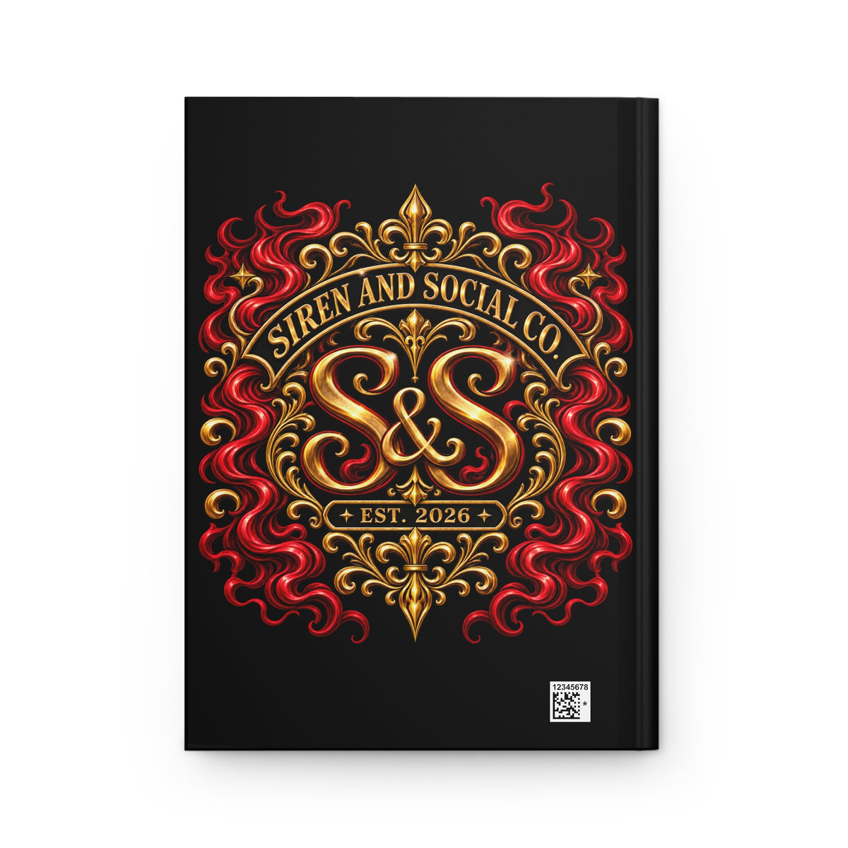 Hardcover Journal — Siren and Social Co. Gold & Red Emblem (Lined)