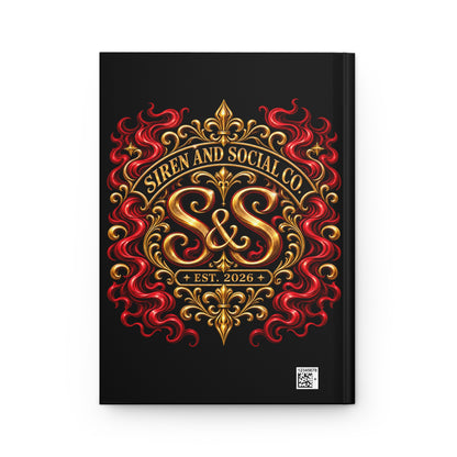 Hardcover Journal — Siren and Social Co. Gold & Red Emblem (Lined)