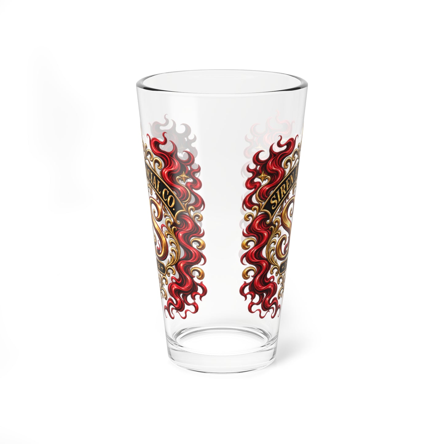 Our Brand logo now on a Mixing glass.