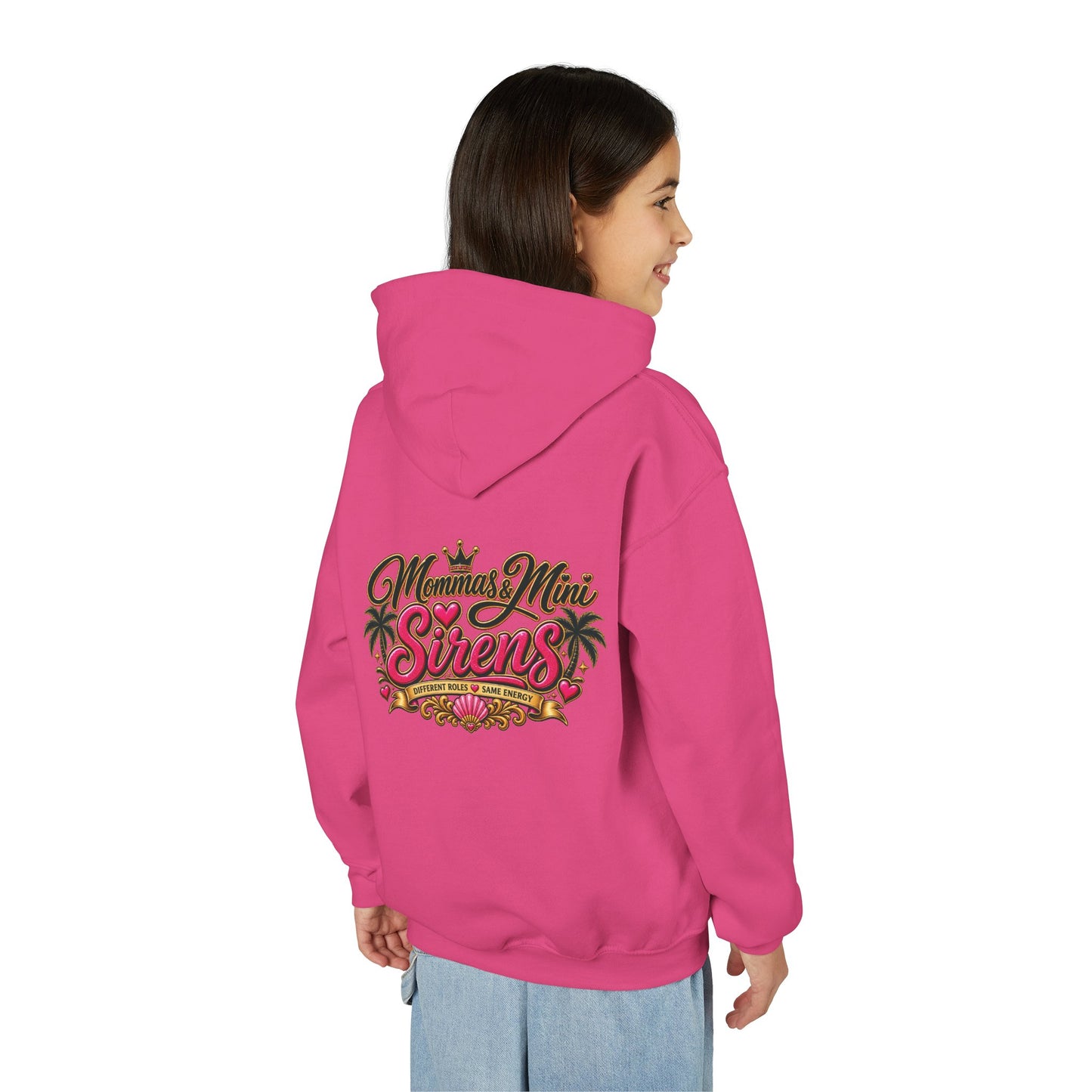 Youth Hoodie — "Mini Siren Energy" Graphic Pullover (Momma’s Mini Sirens)