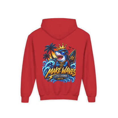 'Make Waves' Shark Surf Graphic with Crown & S&S Co Logo