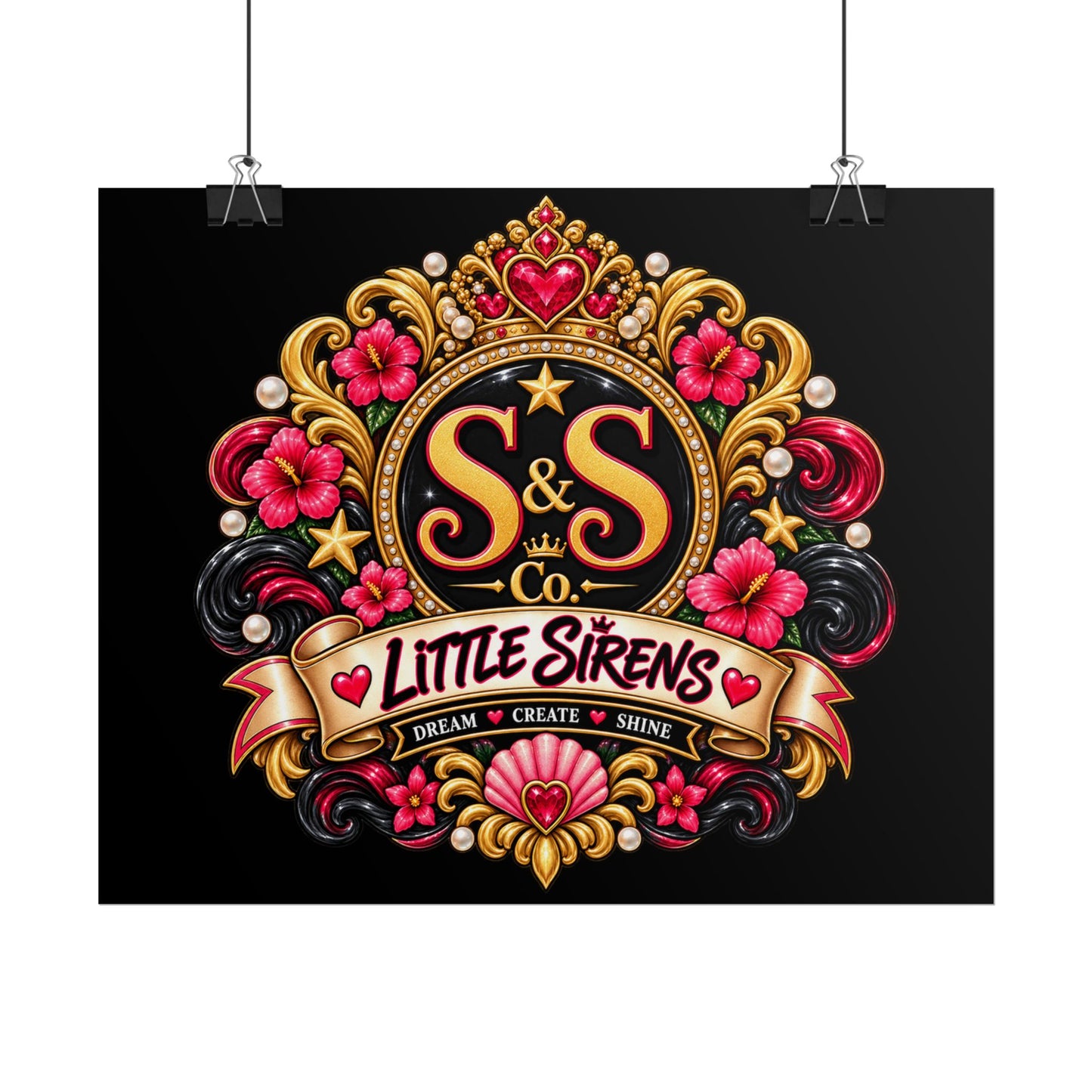 Rolled Poster — Little Sirens Decorative Crest Art Print