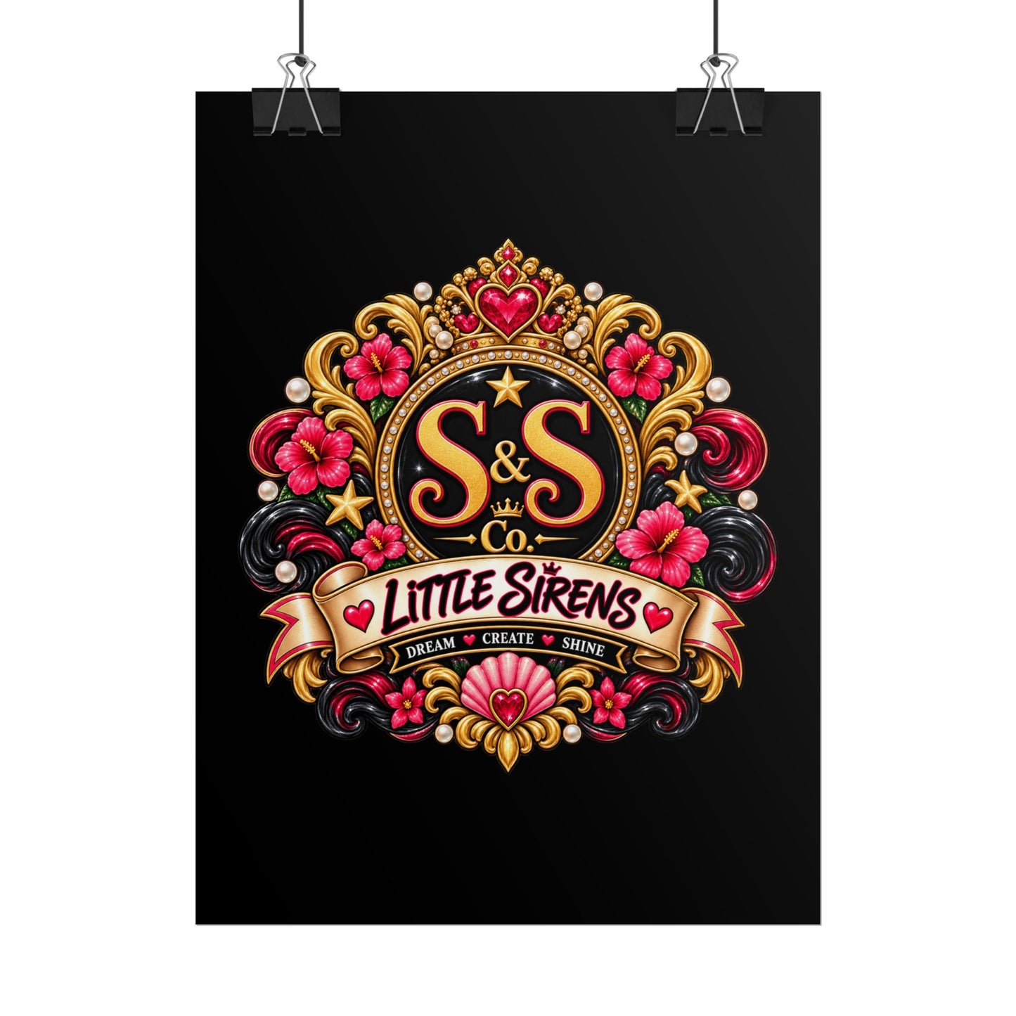 Rolled Poster — Little Sirens Decorative Crest Art Print