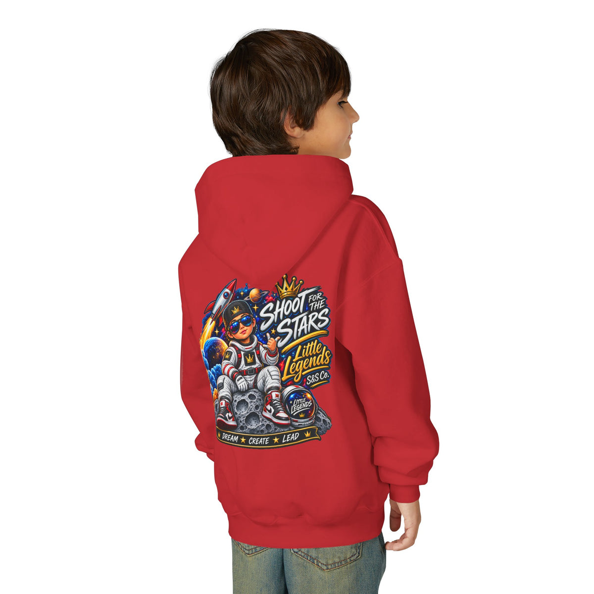 'Shoot for the Stars' Little Legends Graphic Hooded Sweatshirt