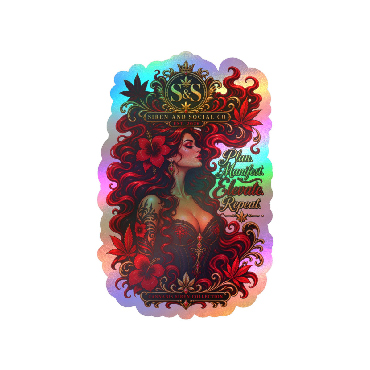 Kiss-Cut Vinyl Decal — Siren Cannabis collection with Logo