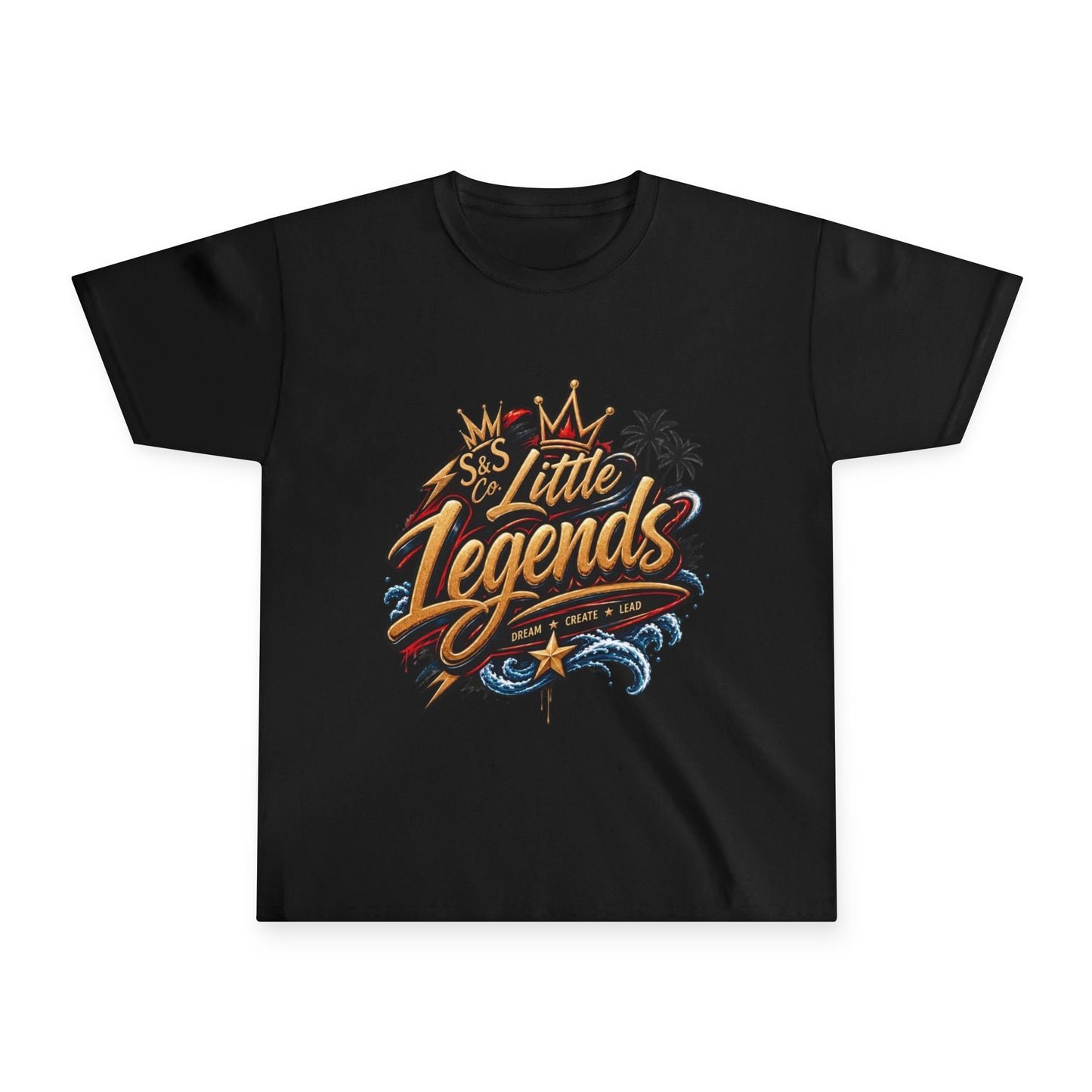 Little Legends Youth Tee — Retro Surf Crown Graphic Kids T-Shirt