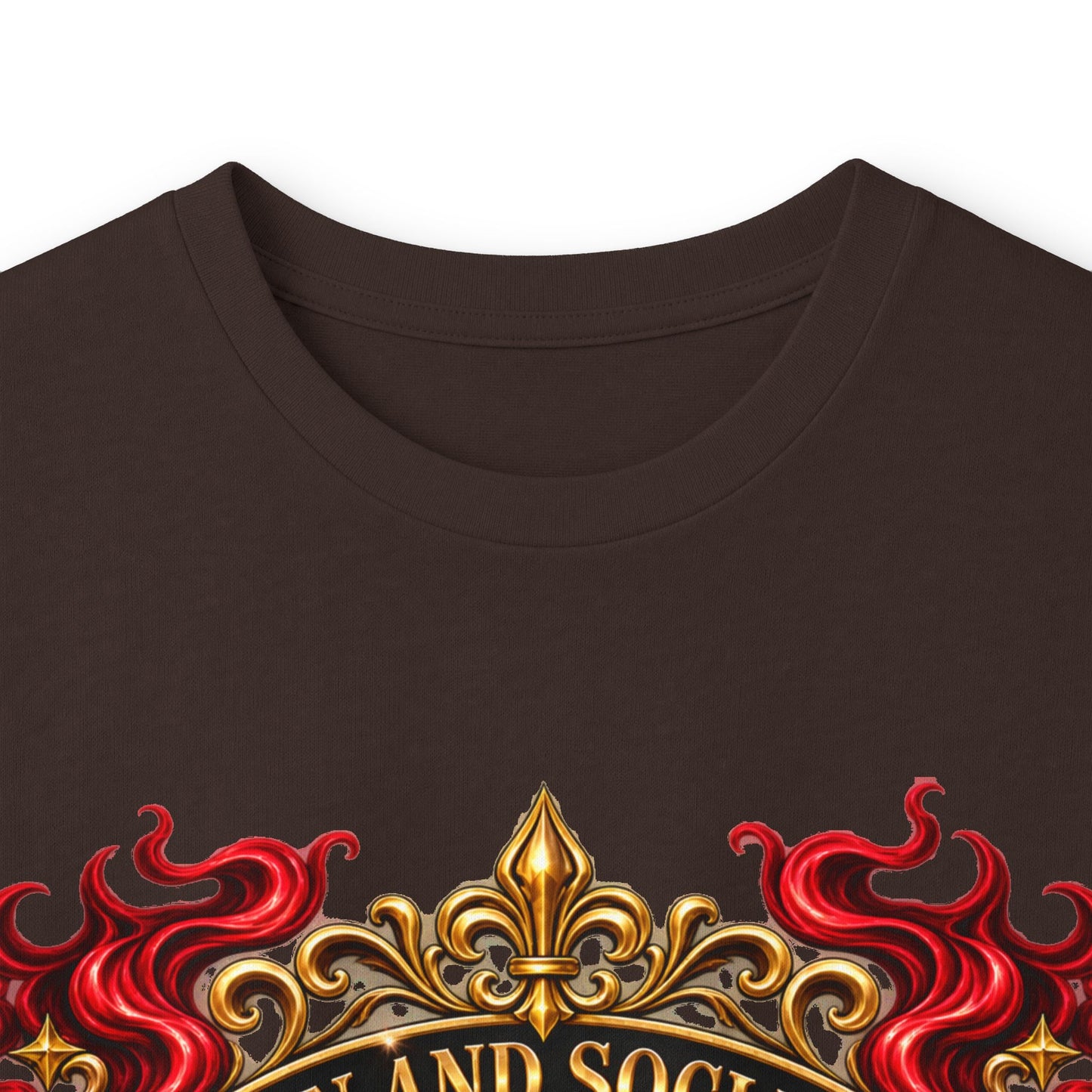 Heraldic Crest Long Sleeve Tee — 'Skin and Skull Co.' Gothic Emblem