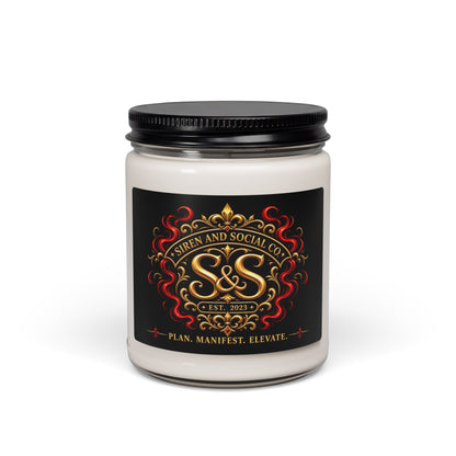 SirenandSocialCo Logo Candle