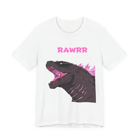 Rawrr Pink Godzilla T‑Shirt — Cute Monster Dino Tee