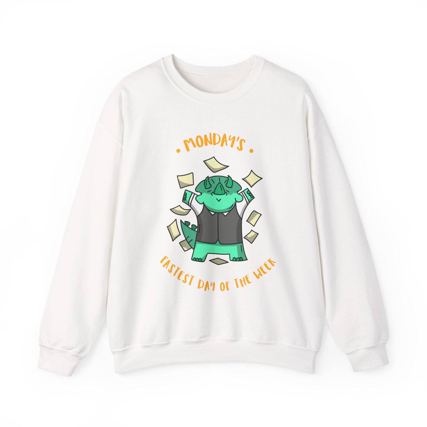 Sweatshirt — "Monday's Harshest Day of the Week" Cute Monster Graphic Crewneck