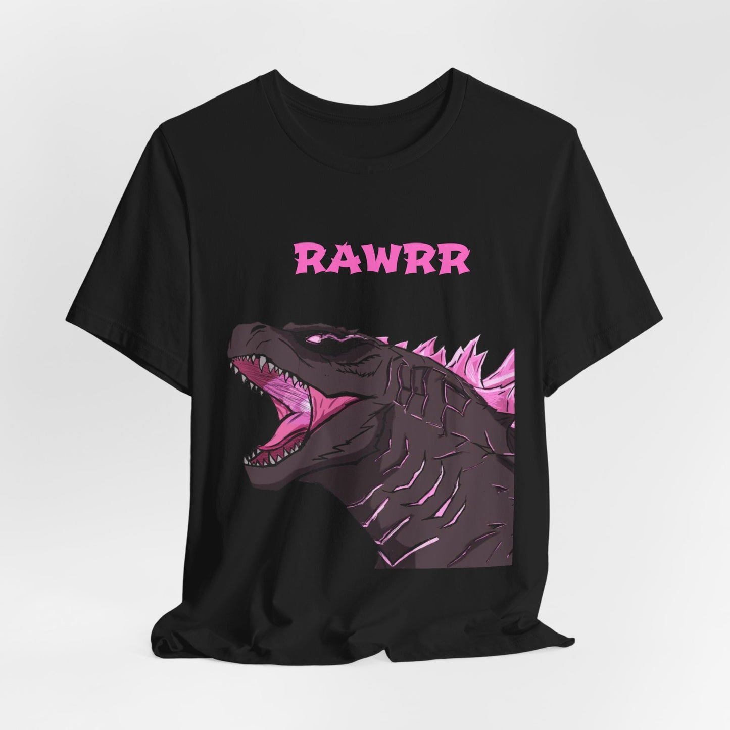 Rawrr Pink Godzilla T‑Shirt — Cute Monster Dino Tee