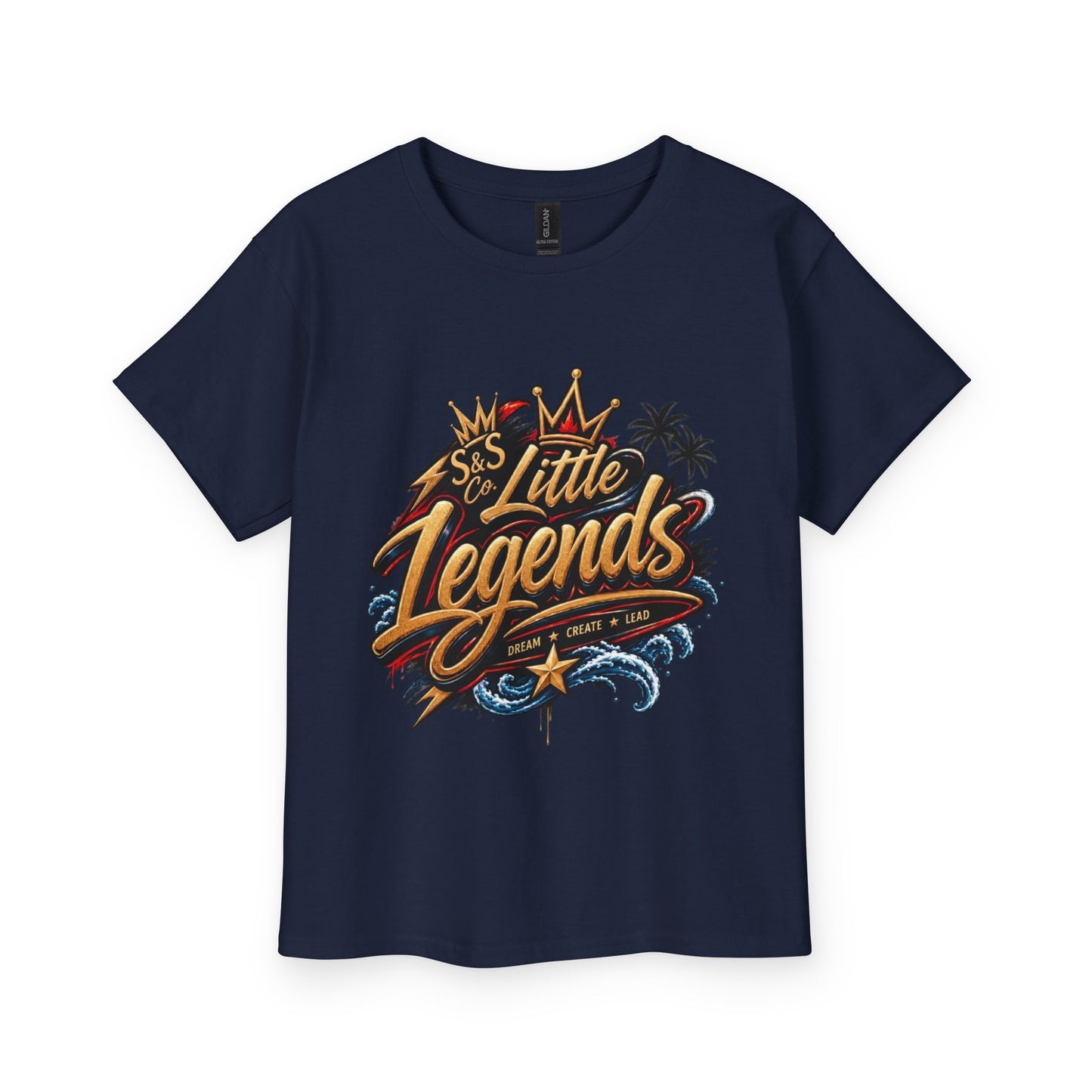 Little Legends Youth Tee — Retro Surf Crown Graphic Kids T-Shirt