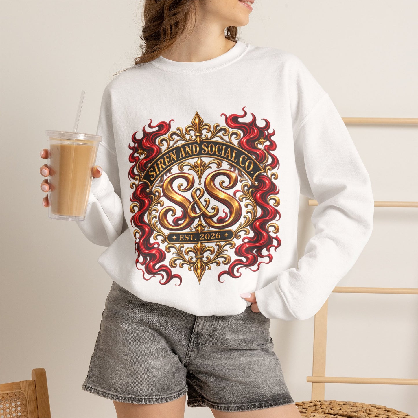 Crewneck Sweatshirt — Siren and Social Co Crest
