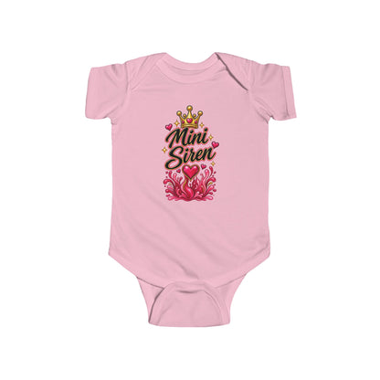 Mini Siren Infant Bodysuit — Cute Crown & Heart Baby Onesie