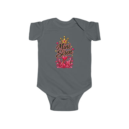 Mini Siren Infant Bodysuit — Cute Crown & Heart Baby Onesie