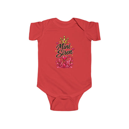 Mini Siren Infant Bodysuit — Cute Crown & Heart Baby Onesie