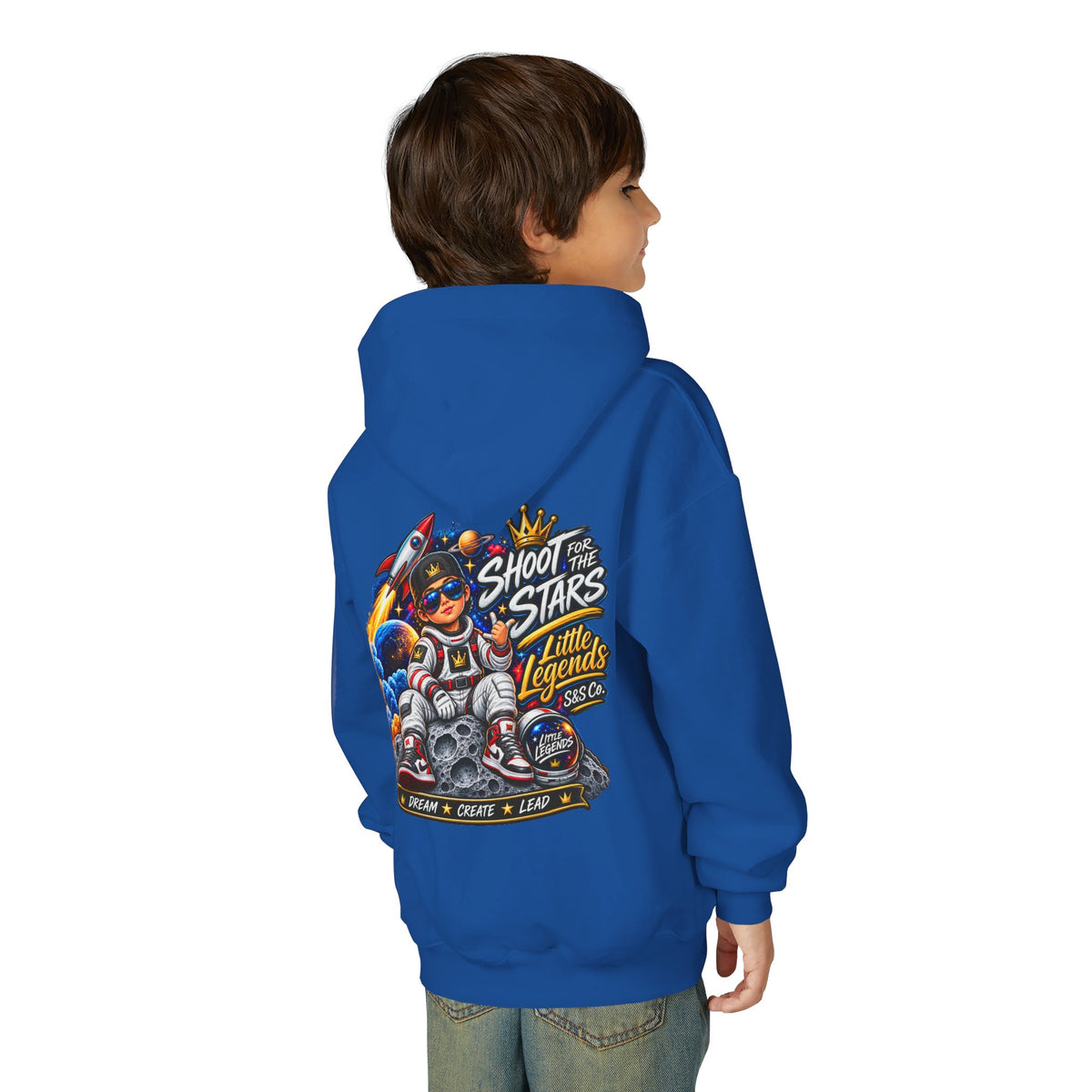 'Shoot for the Stars' Little Legends Graphic Hooded Sweatshirt