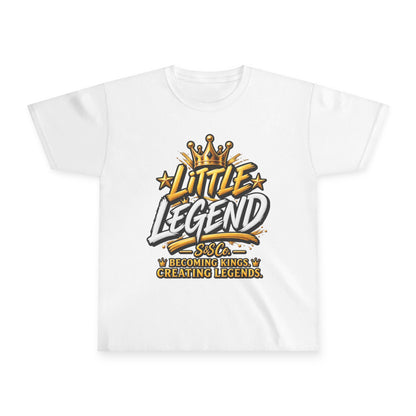 Youth Tee — “Little Legend” Crown Baseball Design (Becoming Kings, Creating Legends)