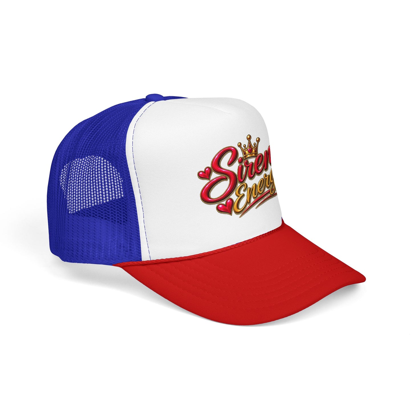Siren Energy Trucker Hat — Glitter Script Crown Design