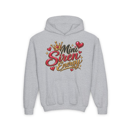 Youth Hoodie — "Mini Siren Energy" Graphic Pullover (Momma’s Mini Sirens)