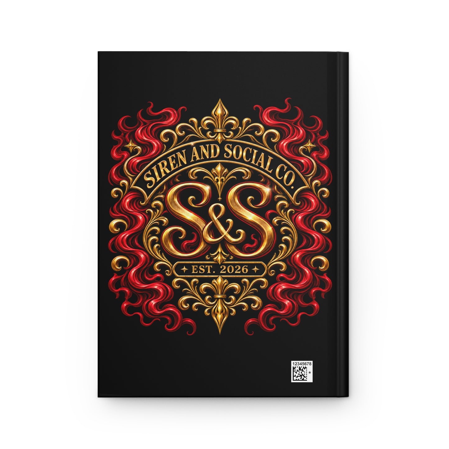 Hardcover Journal — Siren and Social Co. Gold & Red Emblem (Lined)