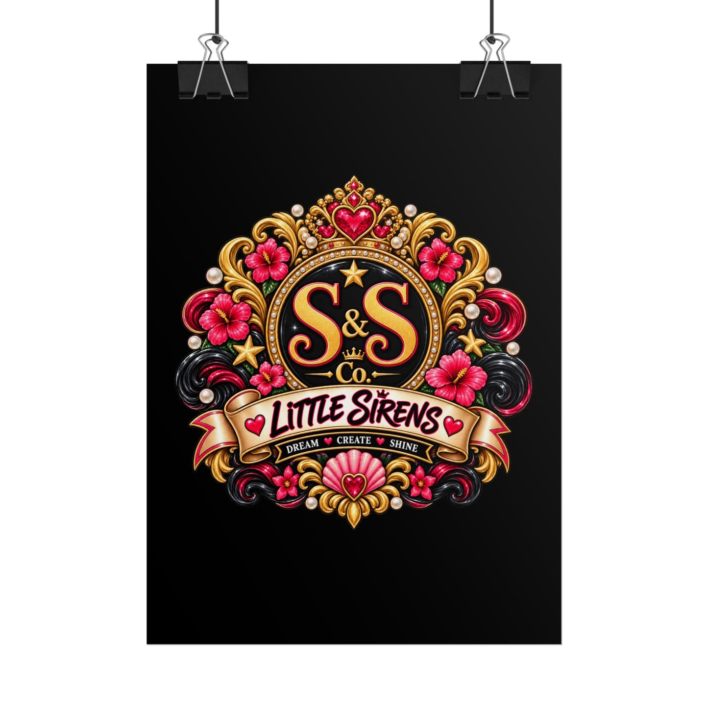 Rolled Poster — Little Sirens Decorative Crest Art Print