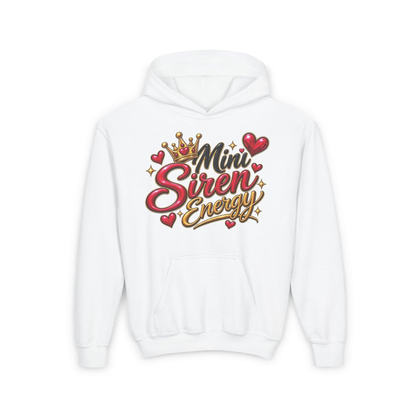 Youth Hoodie — "Mini Siren Energy" Graphic Pullover (Momma’s Mini Sirens)