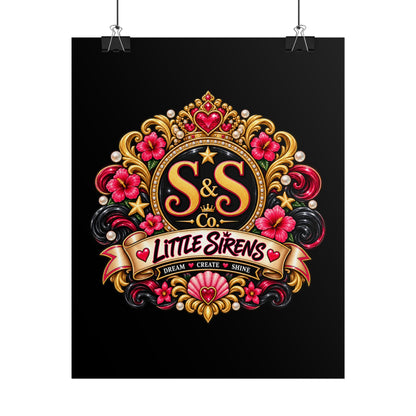 Rolled Poster — Little Sirens Decorative Crest Art Print