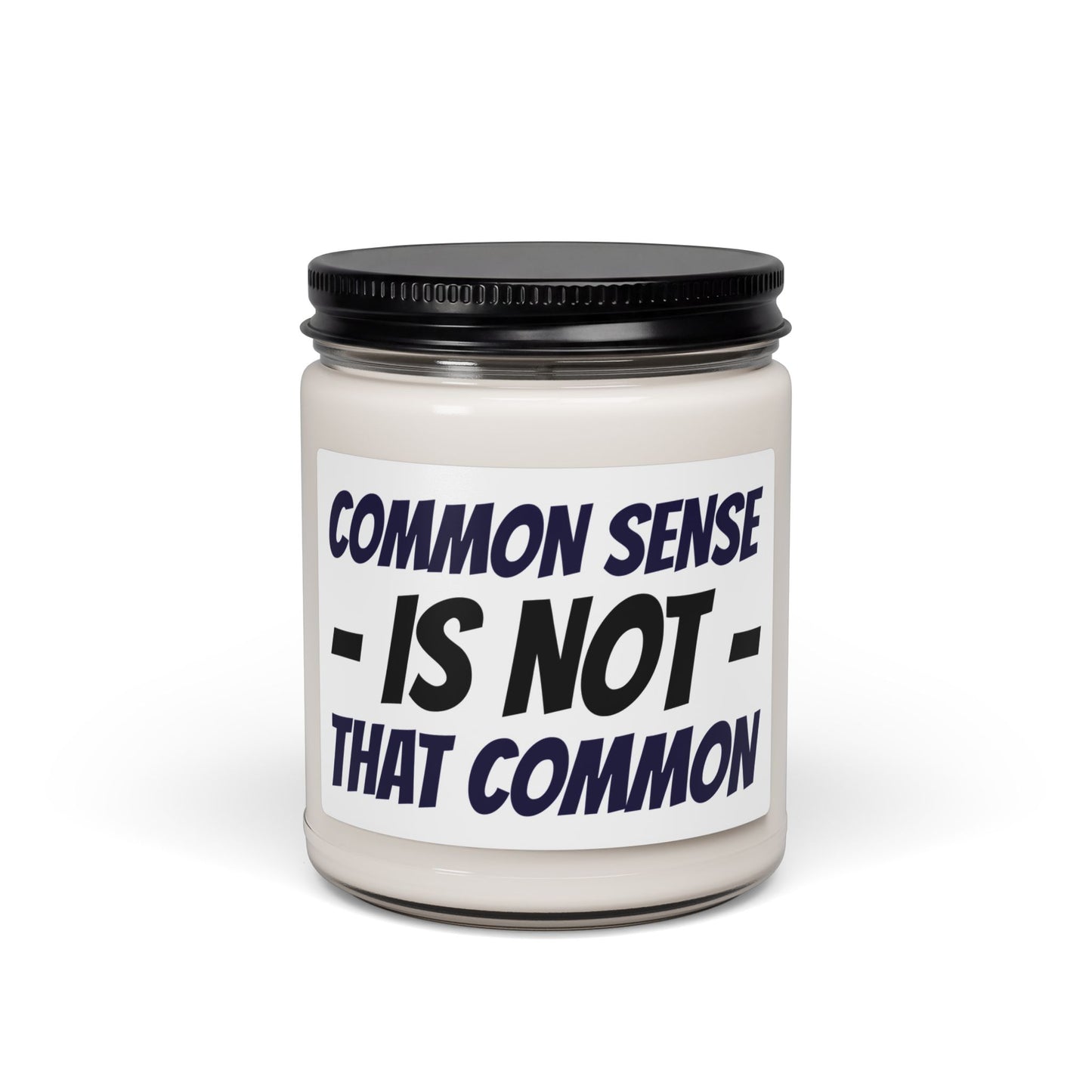 Soy Candle — "Common Sense Is Not That Common" Scented Jar (9 oz)