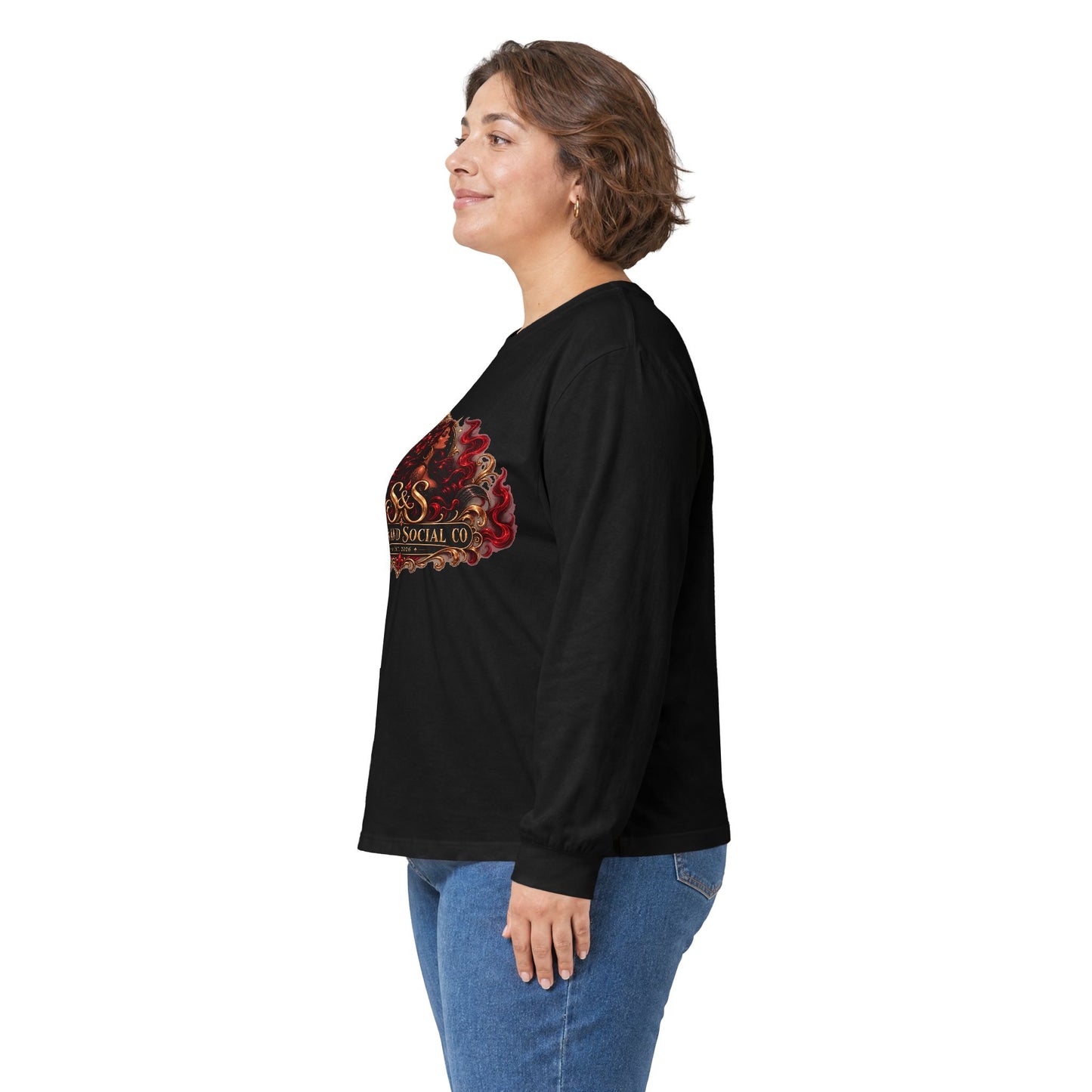 Long Sleeve Tee — 'She Is Not Silent' Afro Hair Graphic