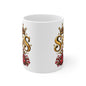 S&S Co. Crowned Heart 11oz Ceramic Mug — Retro Gold Logo Coffee Cup