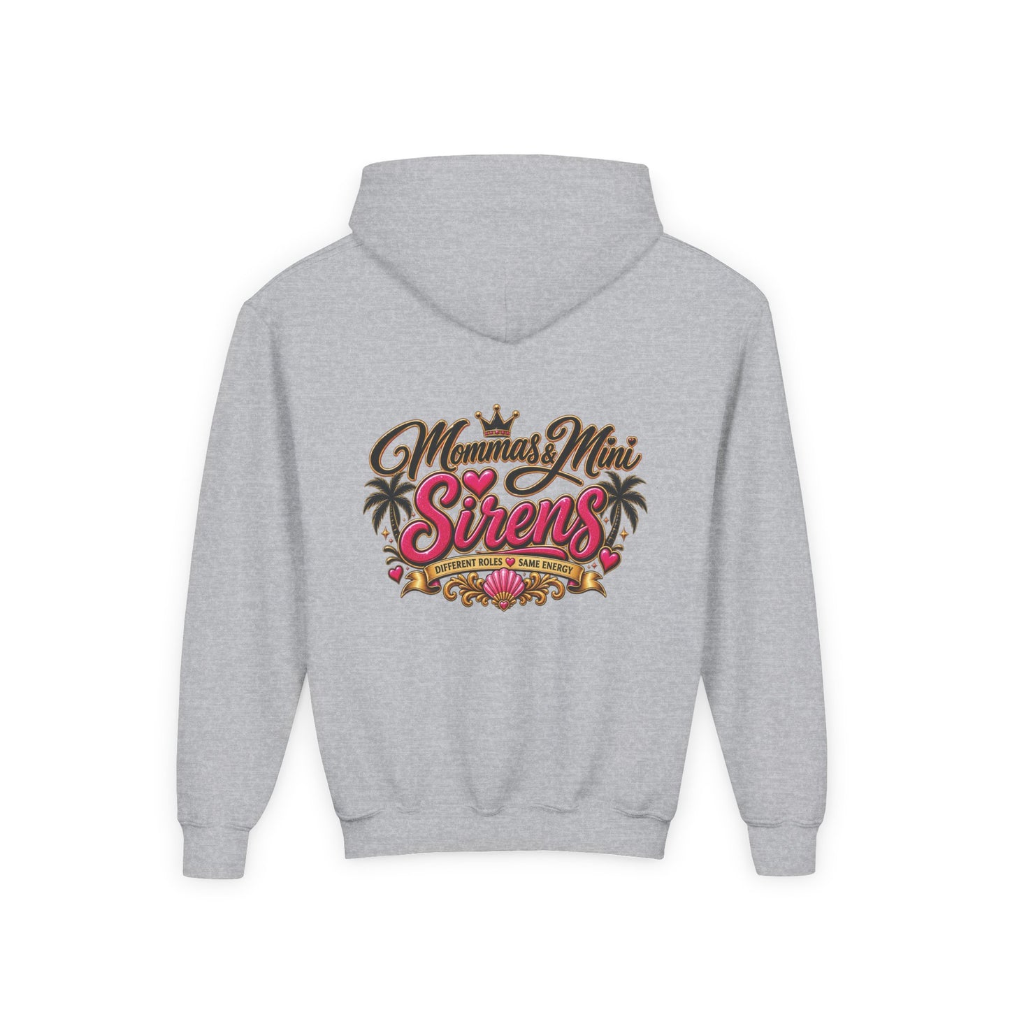 Youth Hoodie — "Mini Siren Energy" Graphic Pullover (Momma’s Mini Sirens)