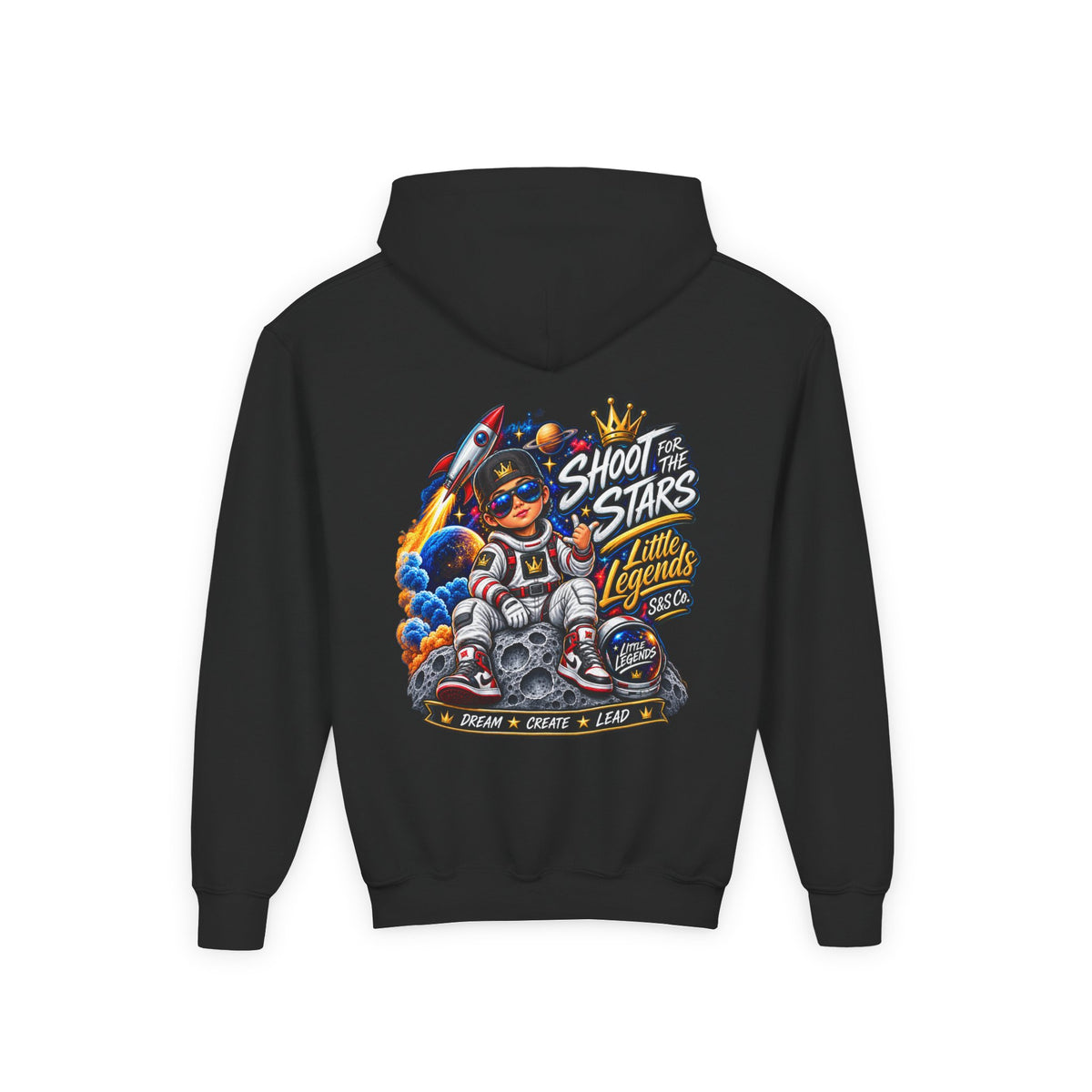 'Shoot for the Stars' Little Legends Graphic Hooded Sweatshirt