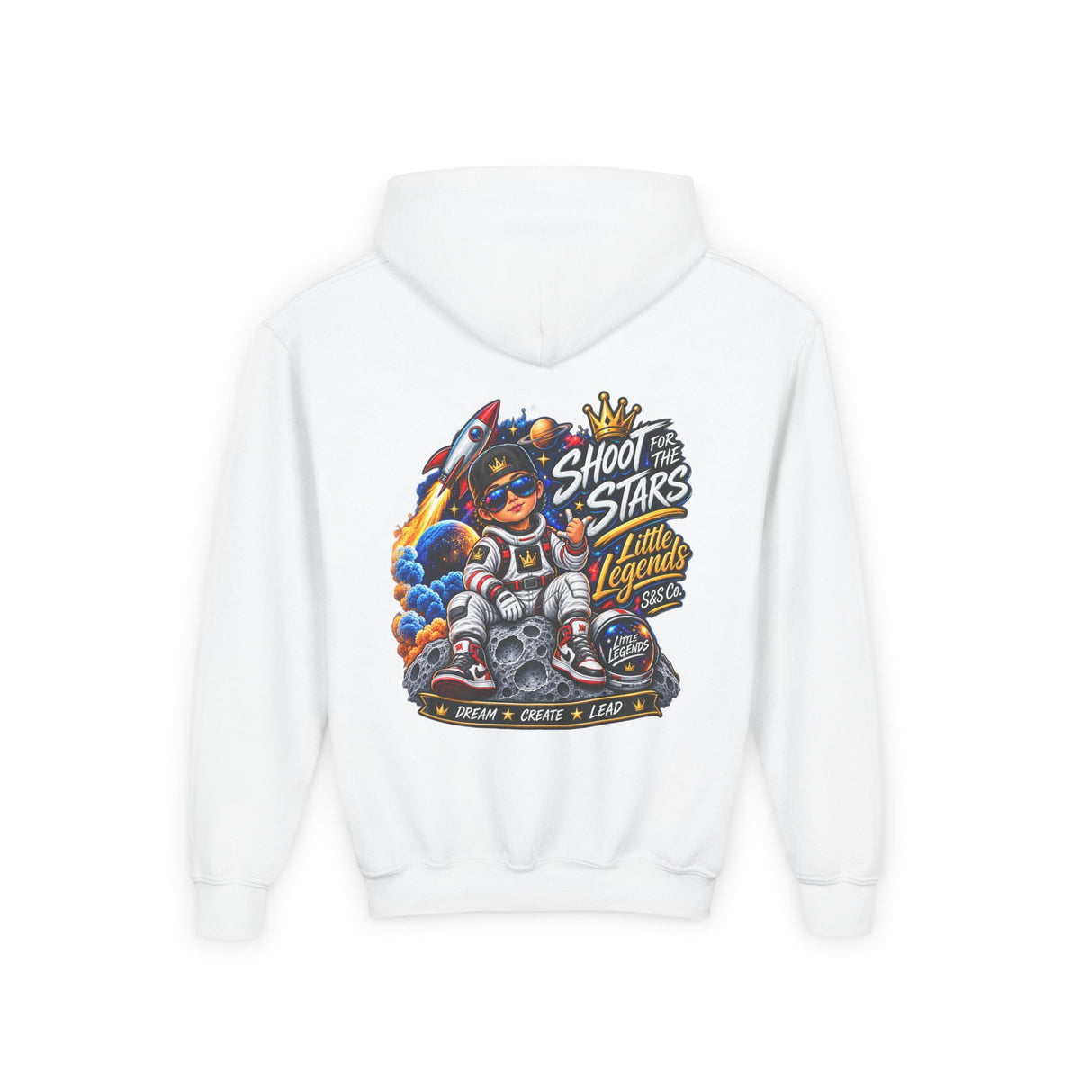 'Shoot for the Stars' Little Legends Graphic Hooded Sweatshirt