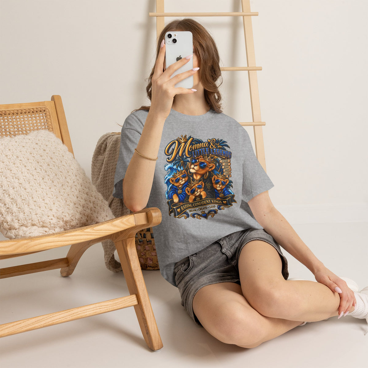 Momma & Little Legends T-Shirt — Cute Bear Family Graphic Tee for Moms