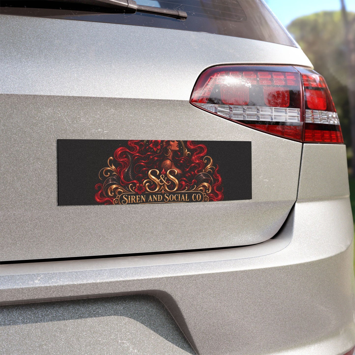Car Magnet — Siren and Social Co. Logo Emblem (Red Siren Crest)