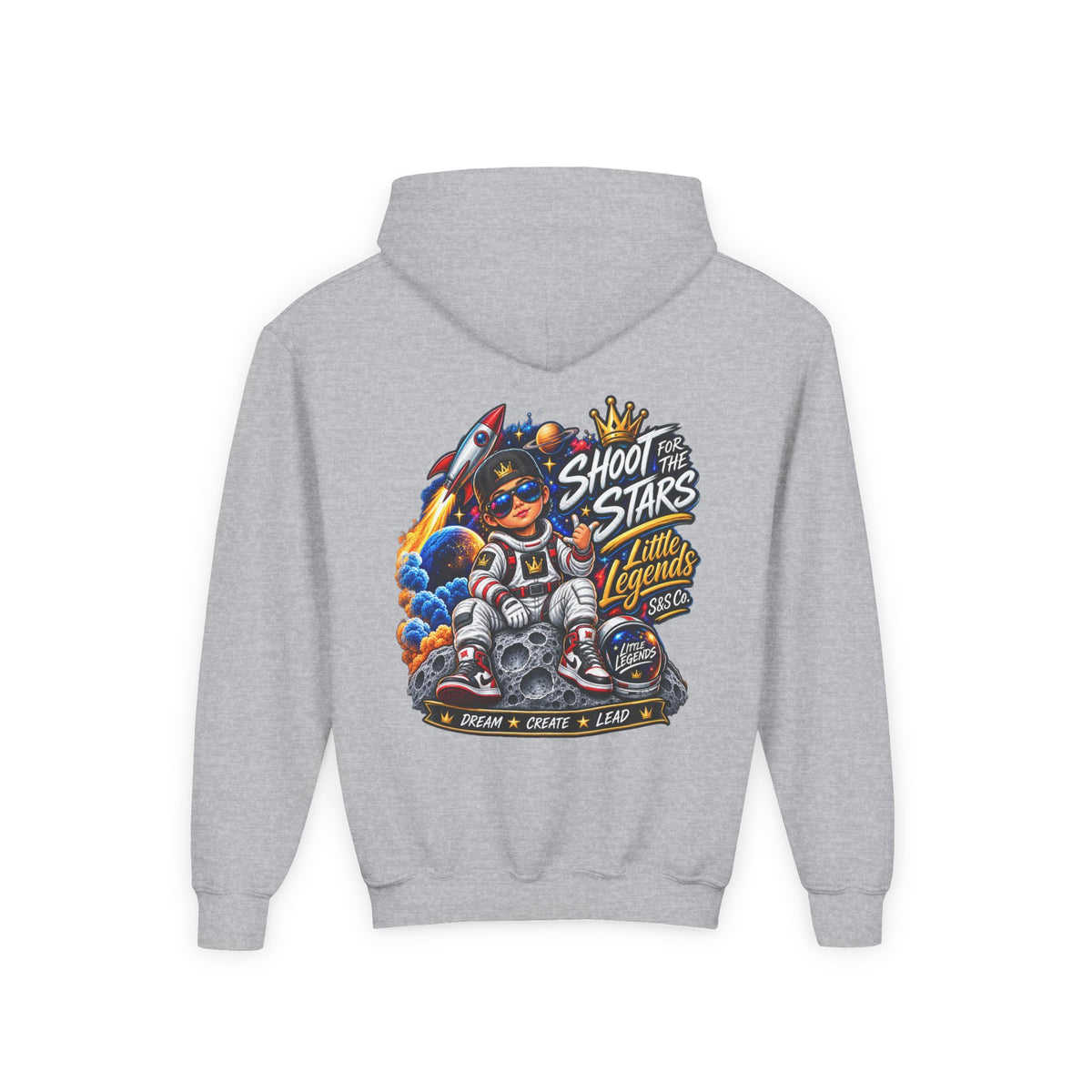 'Shoot for the Stars' Little Legends Graphic Hooded Sweatshirt