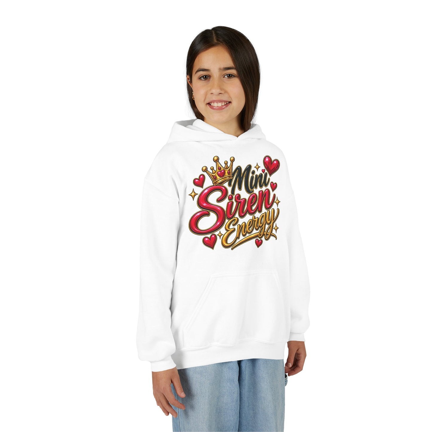 Youth Hoodie — "Mini Siren Energy" Graphic Pullover (Momma’s Mini Sirens)