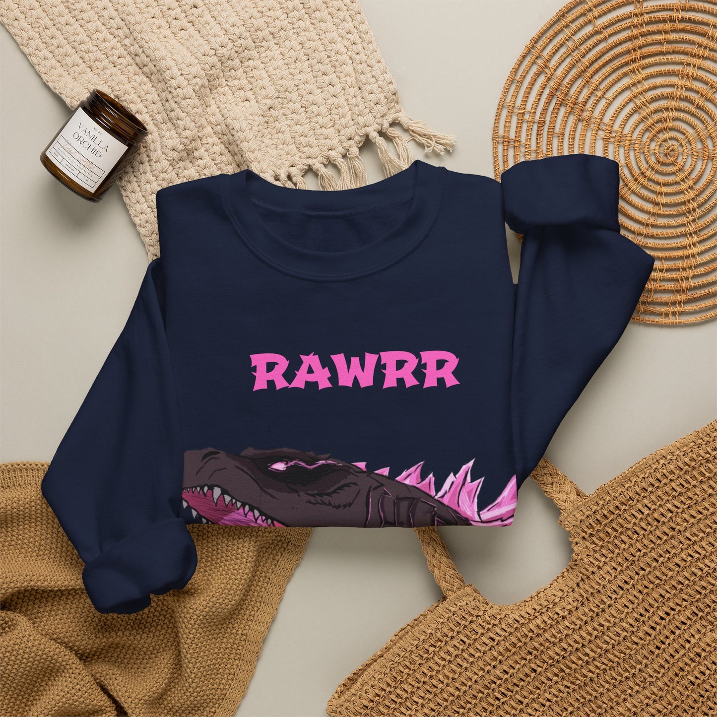 Dinosaur "RAWRR" Crewneck Sweatshirt