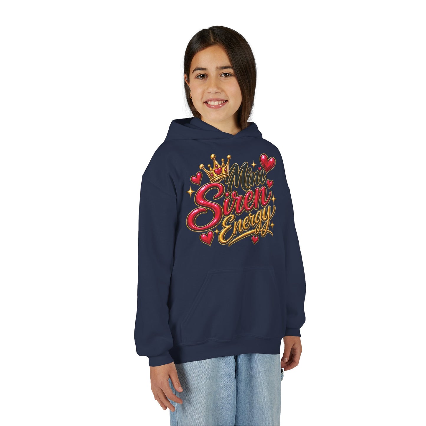 Youth Hoodie — "Mini Siren Energy" Graphic Pullover (Momma’s Mini Sirens)