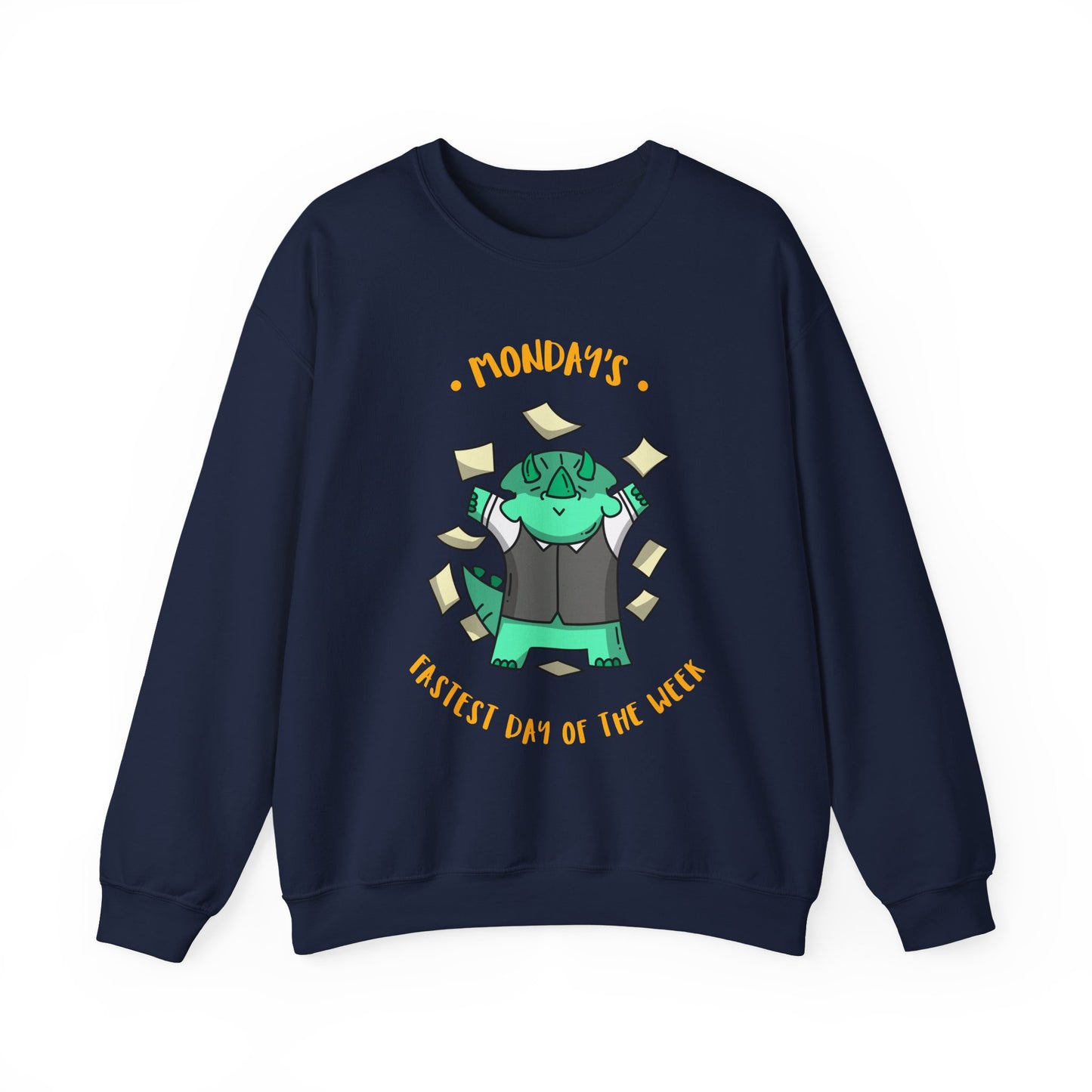 Sweatshirt — "Monday's Harshest Day of the Week" Cute Monster Graphic Crewneck