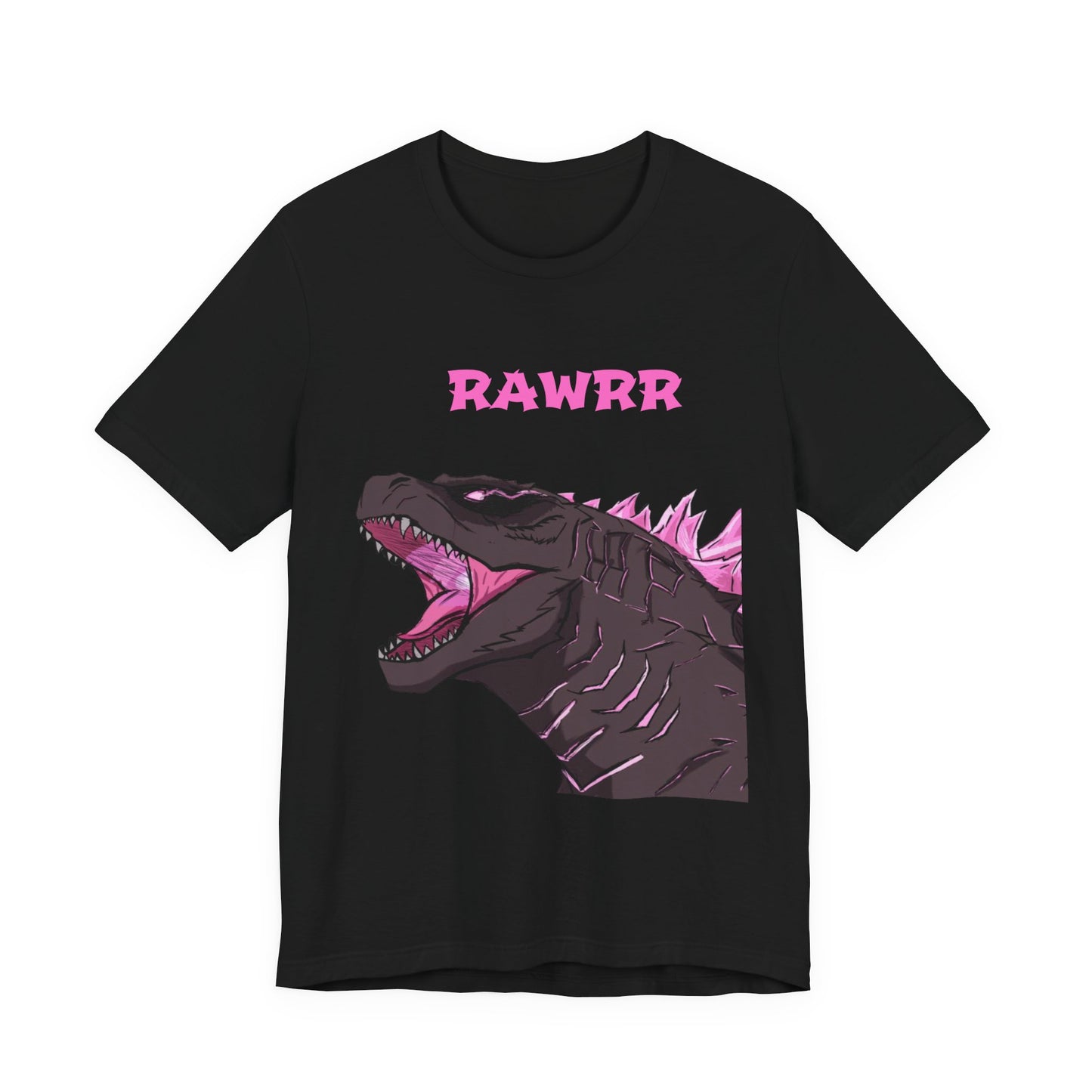Rawrr Pink Godzilla T‑Shirt — Cute Monster Dino Tee