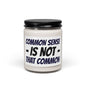 Soy Candle — "Common Sense Is Not That Common" Scented Jar (9 oz)