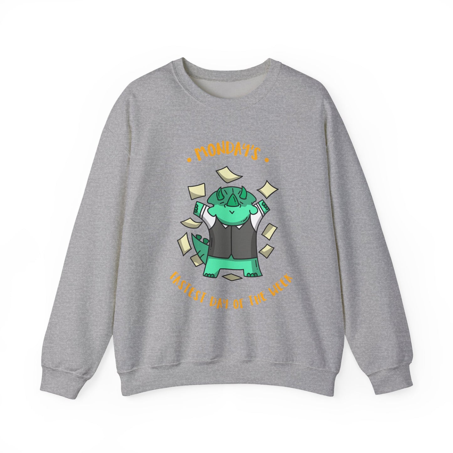 Sweatshirt — "Monday's Harshest Day of the Week" Cute Monster Graphic Crewneck