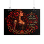 Rolled Poster — "Art for Your Space, Vibes That Inspire" Floral Red Femme Art Print