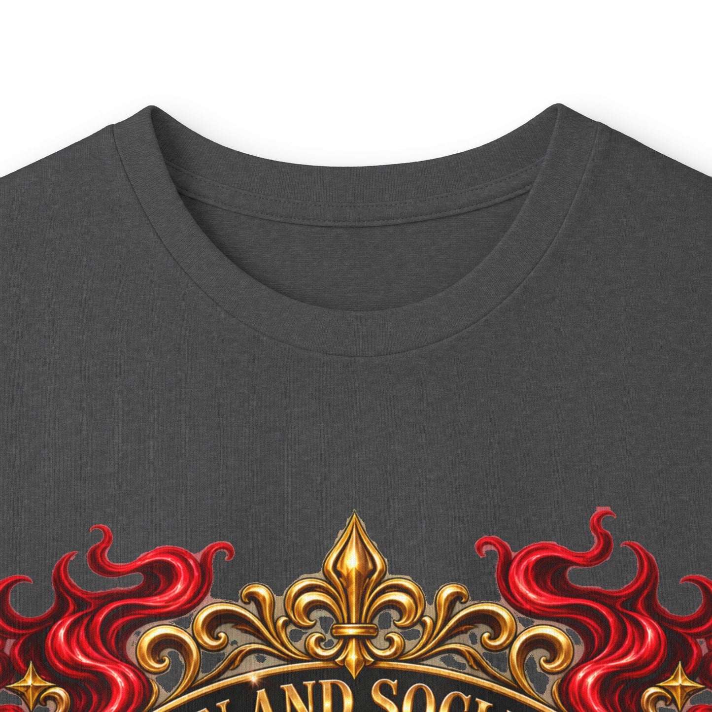 Heraldic Crest Long Sleeve Tee — 'Skin and Skull Co.' Gothic Emblem